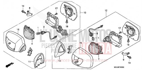 BLINKER, VORNE/SPIEGEL GL18008 de 2008